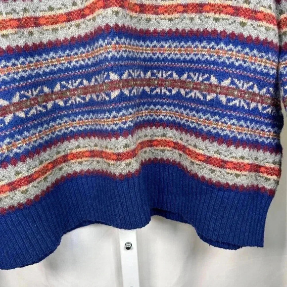 Lands’End Size Medium Women Wool Sweater Multicolor Outdoor Hiking - Picture 4 of 8